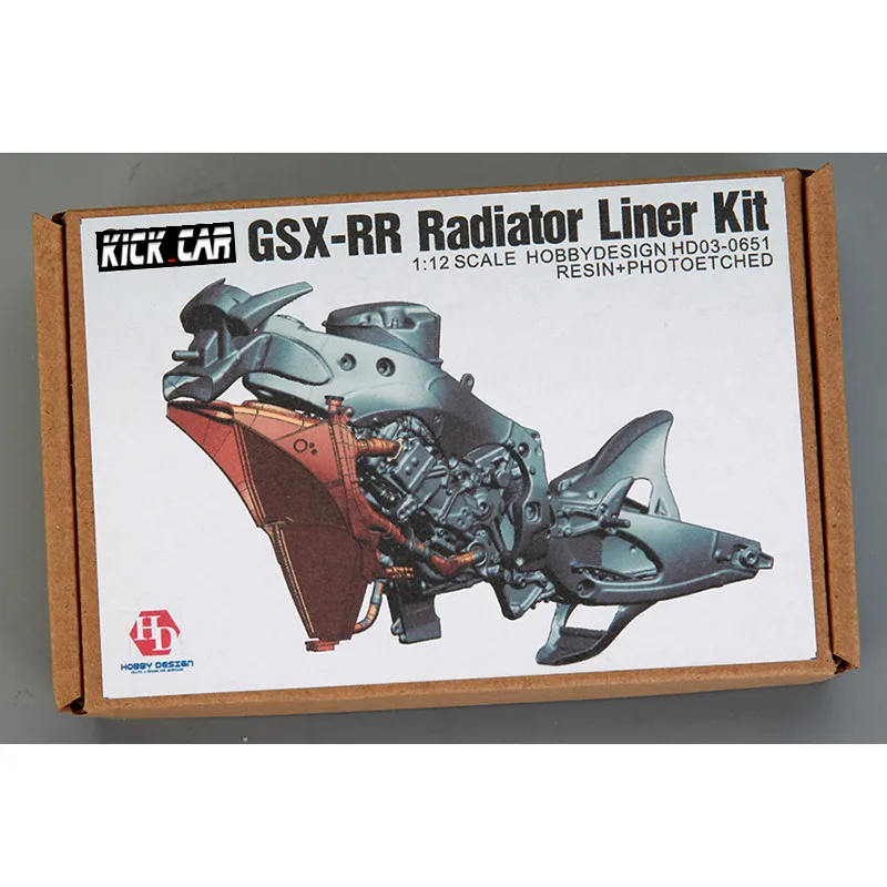 Hobby Design 1/12 HD03-0651 GSX-RR Radiator Liner Kit Resin+PE+Metal Parts Model Car Modifications Hand Made Model