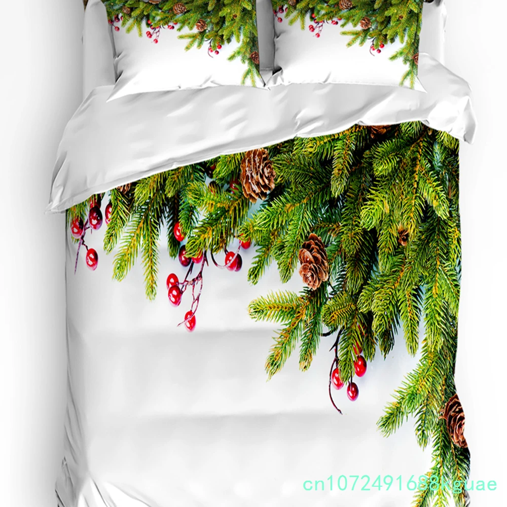 3pcs Bedding Set Christmas Tree Decorations Home Textile Duvet Cover Pillow Case Boy Kid Teen Girl Bedding Covers Set