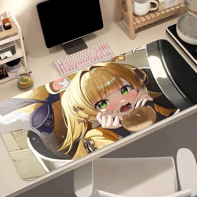 لوحة المفاتيح Zenless Zone Zero Ju Fufu ماوس الوسادة Kawaii أنيمي فتاة حصيرة مكتبية ألعاب الكمبيوتر ZZZ ماوس مكتب السجاد المنزل الجدول الوسادة #2