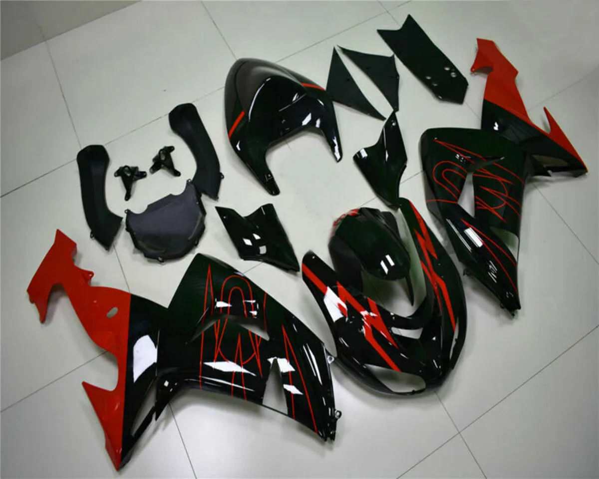 

Motorcycle Aftermarket Fairing Kit Bodywork Plastic Fairing Kit for ZX10R 2006 2007 W/Bolt Kit