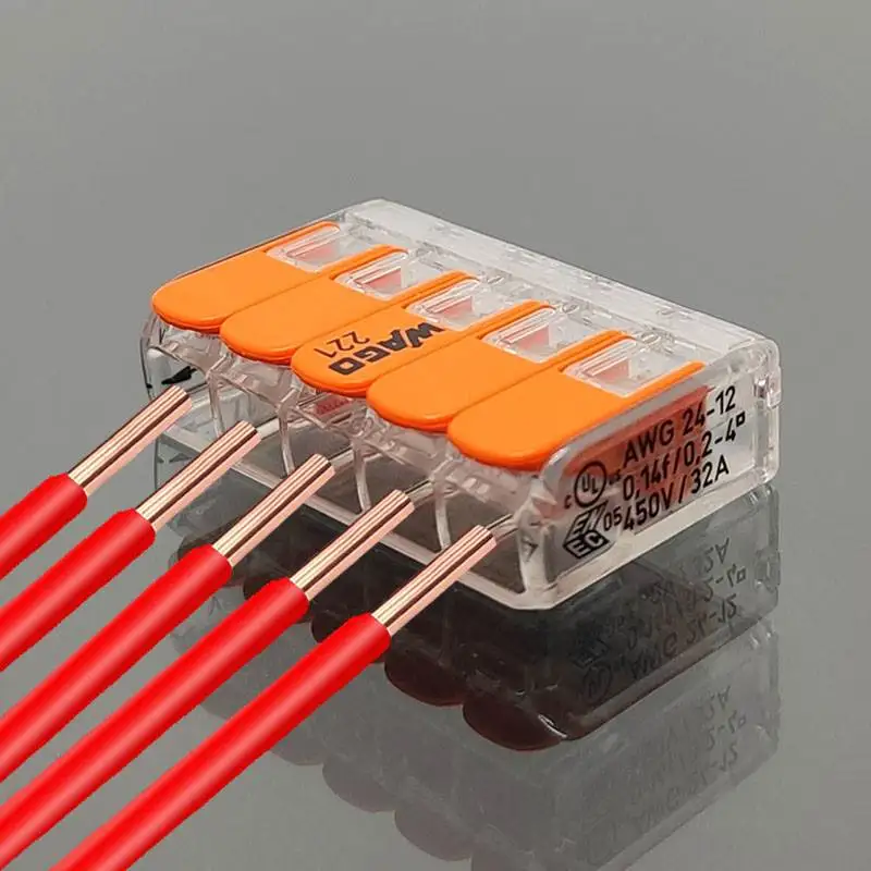 Elektrische Hebel Draht Anschlüsse 5 Port Elektrische Kabel Clamp Mini Quick Draht Terminal Stecker Für VORON 2,4 Dreizack Drucker