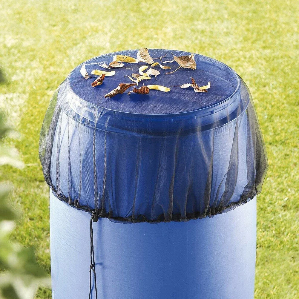 

60CM Mesh Cover Net For Rain-Barrels Water Collection Buckets Cover Protection Lid New Outdoor Garden Barrels Water Filter Net