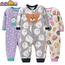 Winter Infant Baby Pajamas Boy Girl Rompers Warm Autumn Clothes Zipper Fleece Overalls Animal Jumpsuit Clothing 9 12 to24 months