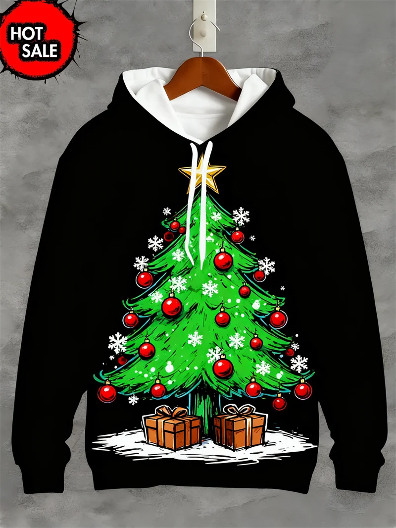 Homem de natal moletom com capuz moda homem de gengibre impressão 3d moletom bolso design engraçado papai noel gráfico novo hoodies blusa topo