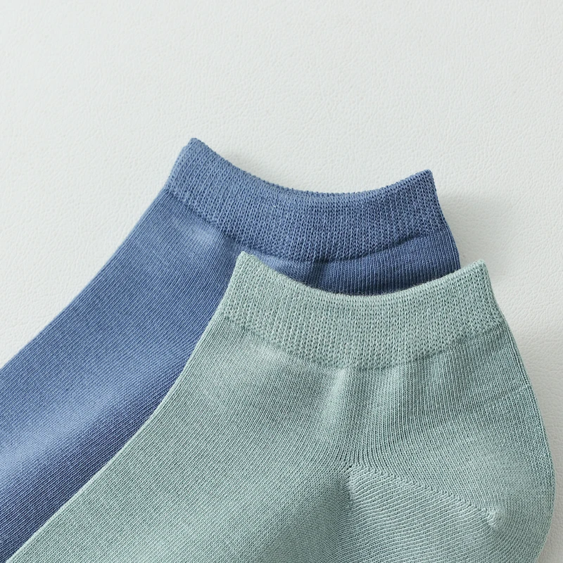 5 Paar Herren-Baumwollsocken, kurz, hochwertig, neu, lässig, atmungsaktiv, antibakteriell, Herren-Knöchelsocken, schwarz-weiß, Business-Socken – Detail 12