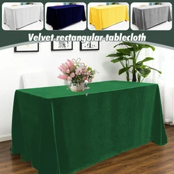 Velvet Wedding Tablecloth Rectangular Office Meeting Flannel Tablecloth Party Birthday Events Banquet Home Dining Table Decor