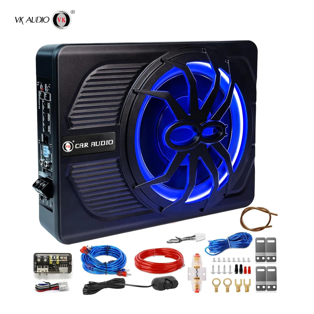 1000W Active VK SP10R B Car Bass Tube Subwoofer Amplifier Speakers 10Inch Single Coil DC 12V 40-350Hz