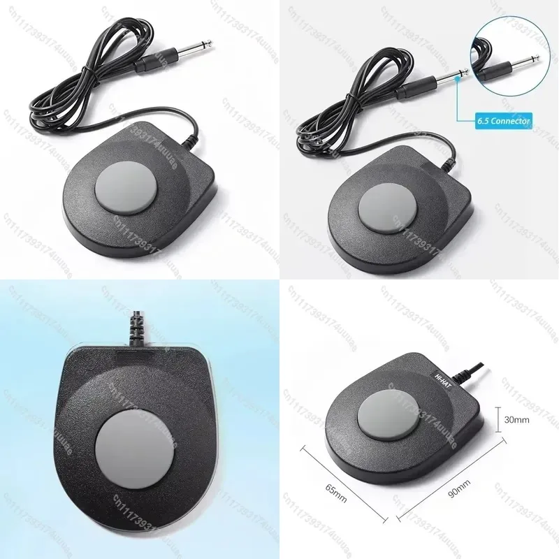 6.5mm Electronic Drum Hi Hat Pedal Foot Switch Hand Roll Trigger Controller Musical Instrument Accessories for E Drum Kit