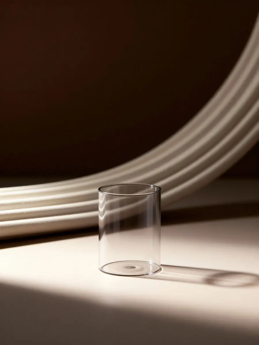 3Pcs Glass Covers Transparent Cylinder Design Windproof Sleeves for Taper Pillar Votive Home Decoration