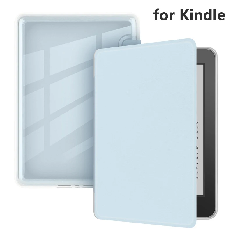 โปร่งใสพับป้องกันสําหรับKindle Paperwhite 1/2/3/4/5/6 2024 2022 Oasis 2/3 E-Book Reader Protector