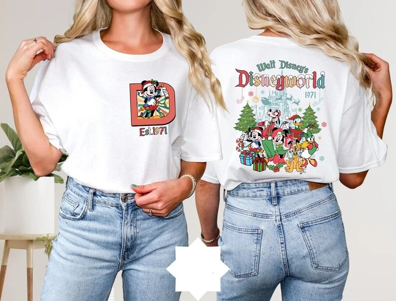 

2025 Новая футболка унисекс с принтом узоров Диснея, уличная мода, футболка с короткими рукавами из чистого хлопка и круглым вырезом