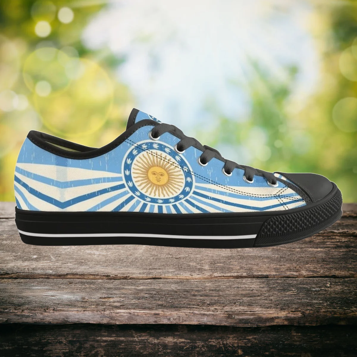 

Classic Low Top Canvas Shoes Argentina Country Flag Golden Sun Shock Absorption Durable Round Toe Vulcanized Sneakers Fashion