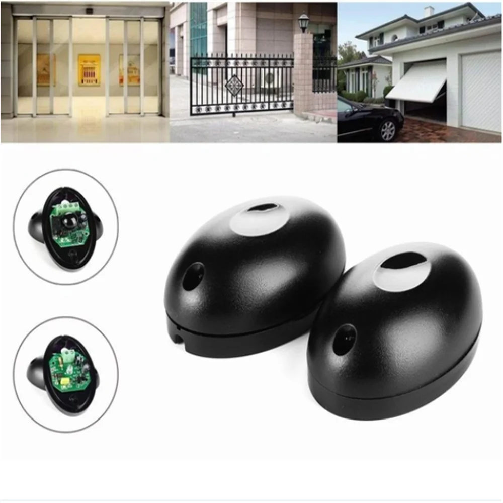 DC12-24V Infrared Sensor Kit for Gate Opener Outdoor Photocell IR Beam Safety Sensors Detector for Auto Garage Door Opener