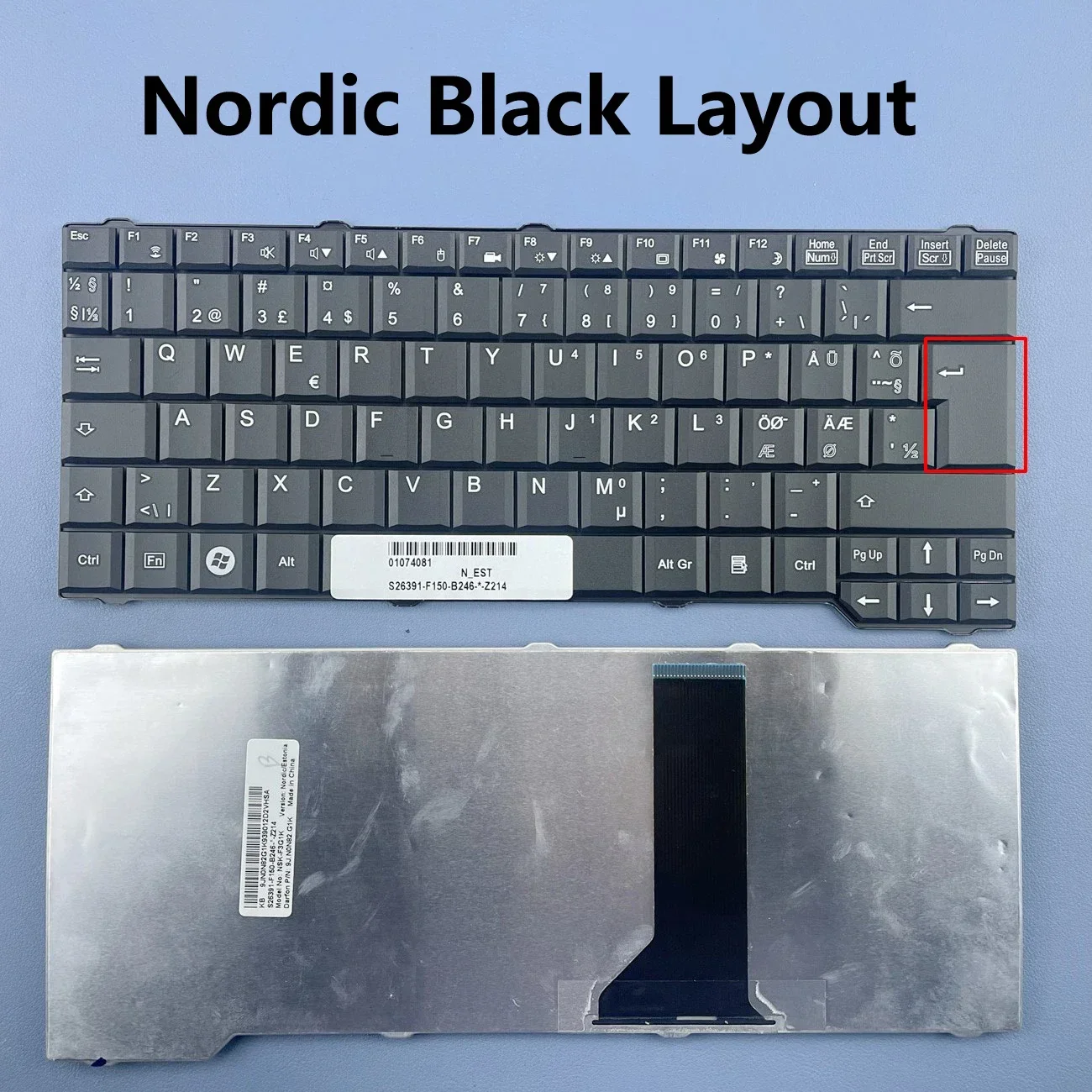 Nordic Laptop Keyboard For Fujitsu Amilo Pa3515 Pi3540 Pi3525 Pa3553 Sa3650 Li3710 Series