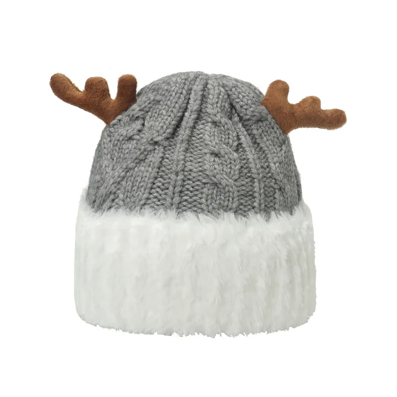 Gorro de punto de felpa para hombre y mujer, gorro de Papá Noel de Navidad, personalizado, nuevo, otoño e invierno, 2023