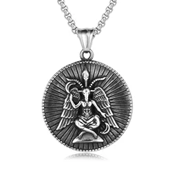 2023 New Vintage Dark Angel Pendant Charm Men's Necklace Fashion Hip Hop Punk Jewelry Protector Accessories Party Gift Wholesale