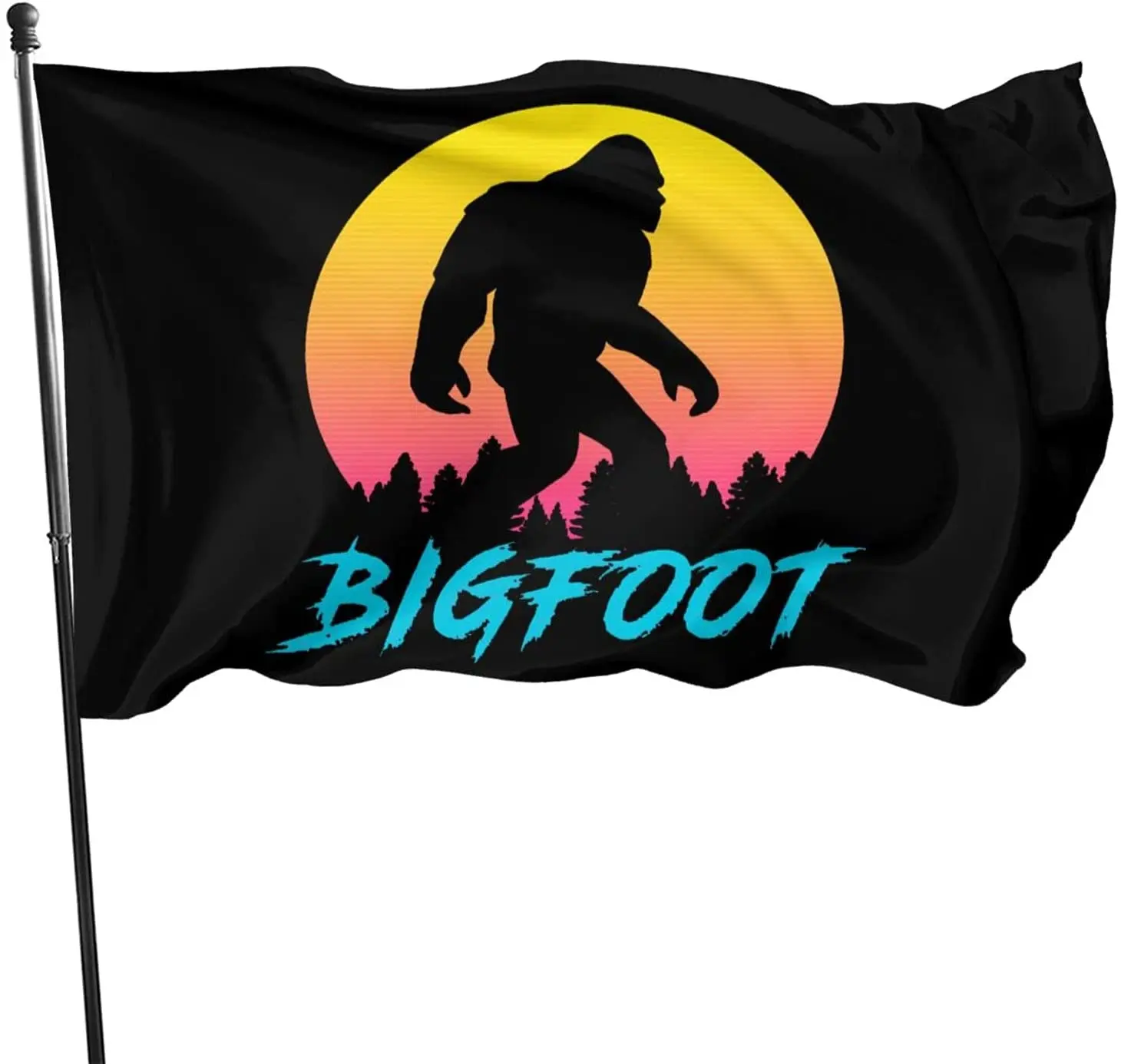 Funny Bigfoot Sasquatch Outdoor Flag Home Usa Indoor and Outdoor Decoration Flag Polyester with Brass Buttonhole for Women Men