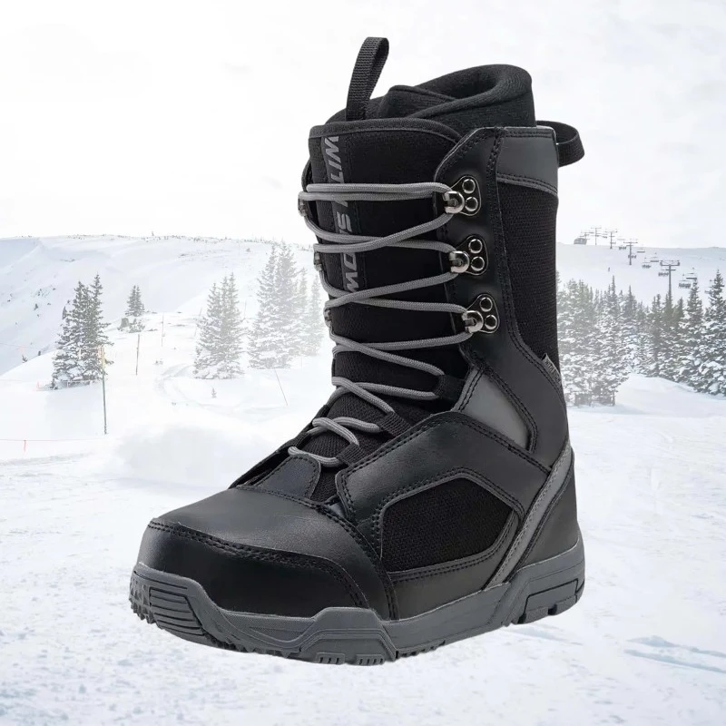 Adult Snowboard Boots, Unisex All-terrain Waterproof Snow Boots, EVA Midsole Wear-resistant Snow Boots