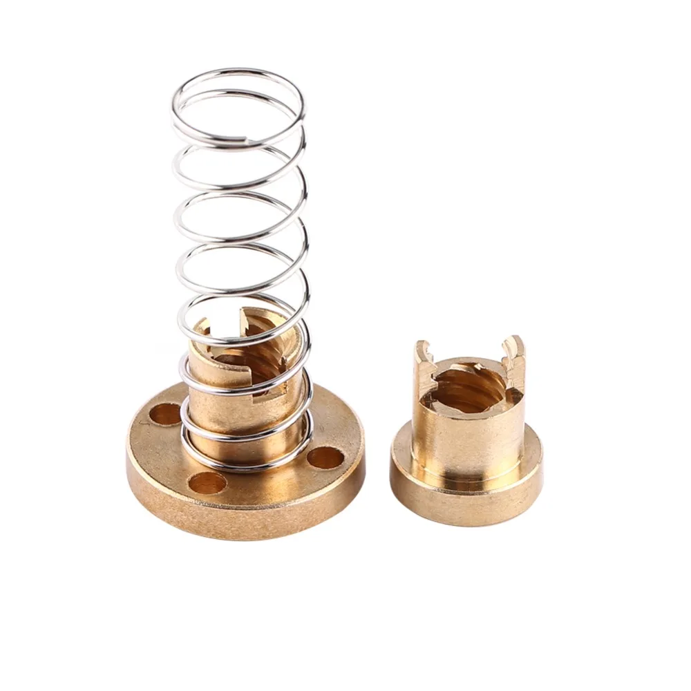 2pcs Durable Spring Loaded Anti Backlash Nut Mounting Thread Precision Spring Loaded Nut Elimination Gap Nut For CNC Machine