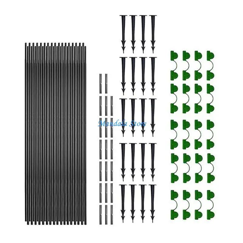 

U2JC Обручи для теплиц для DIY Grow Tunnel Нержавеющие обручи для поддержки волокна для сада