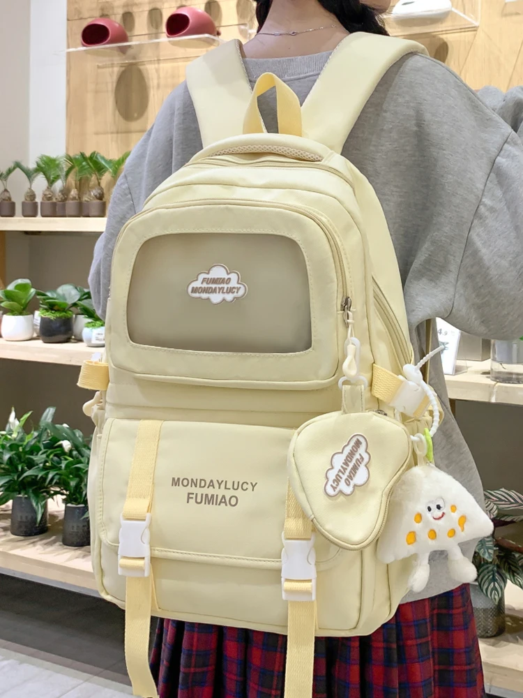 

High Aesthetic Value Large Capaci Dual oulder Bapa for High School Girls Primary And Secony School Students