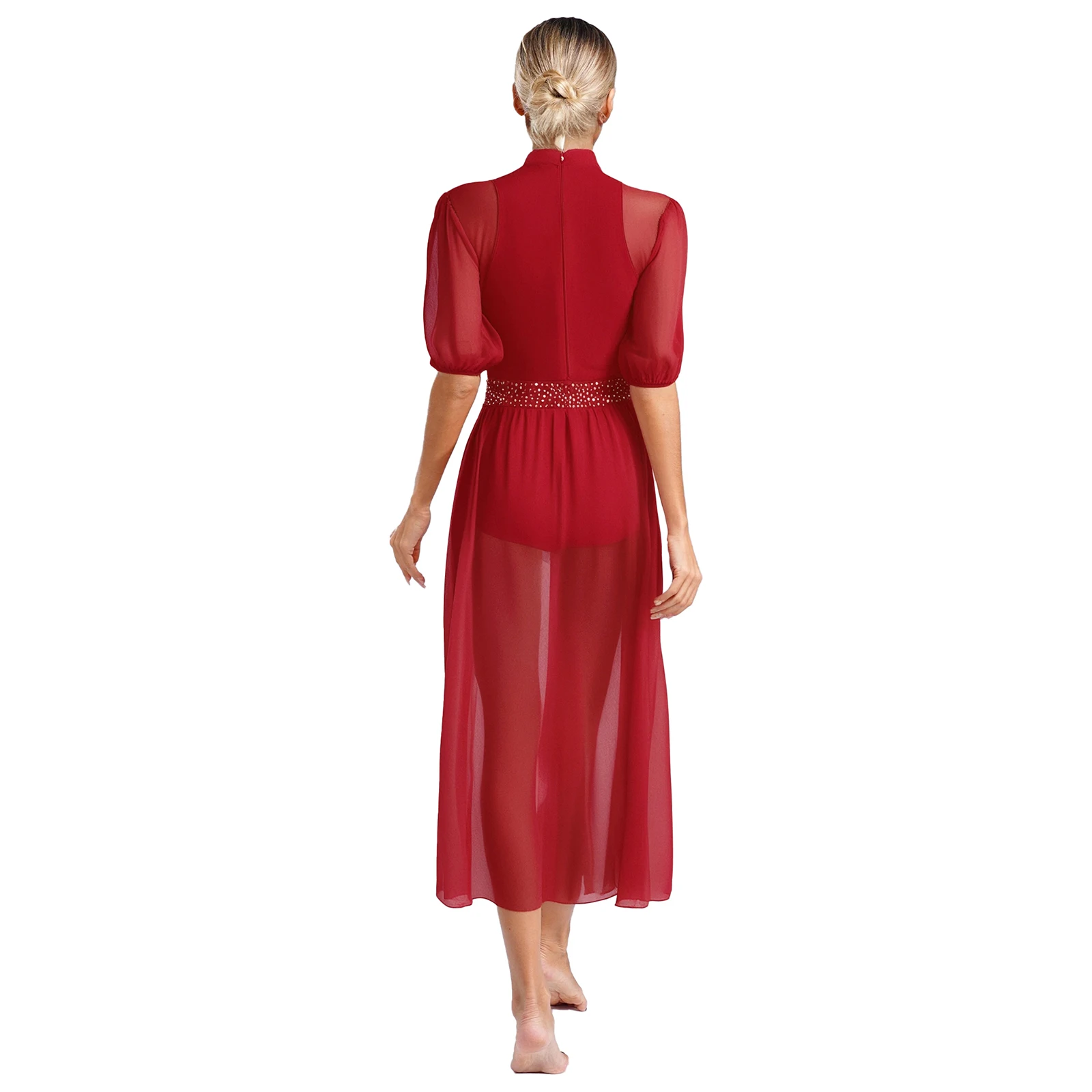 สตรีAppliqueบัลเล่ต์สเก็ตลีลาชุดRhinestone Latin ChachaกระโปรงLeotardแขนกุดไม่สม่ําเสมอการแข่งขันเครื่องแต่งกาย