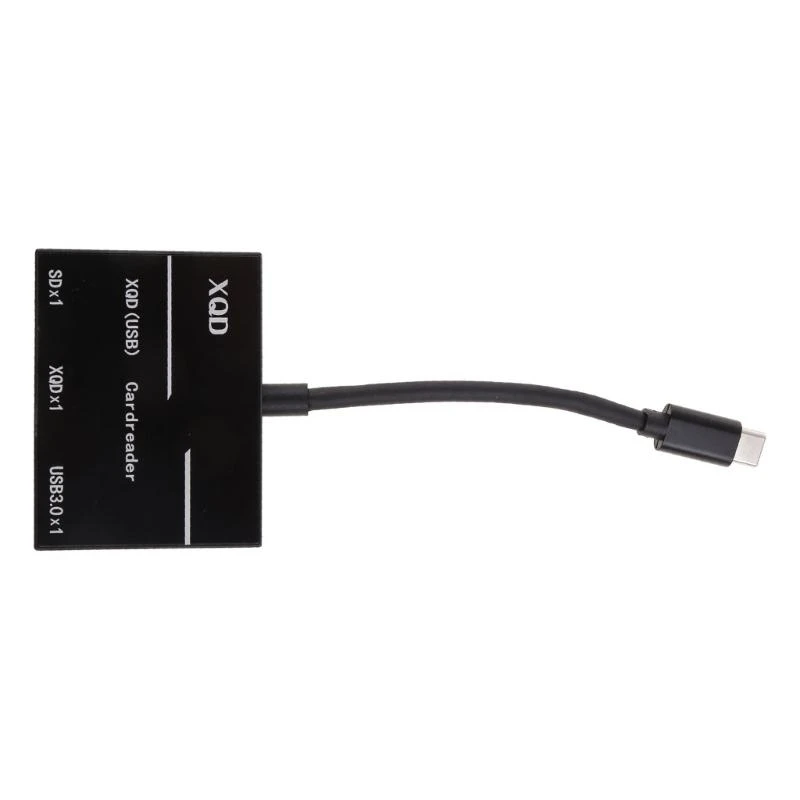 3-in-1 XQD Card Reader USB Type C Memory Card Adapter Read 3 Cards for XQD for Lexar USB Mark Card