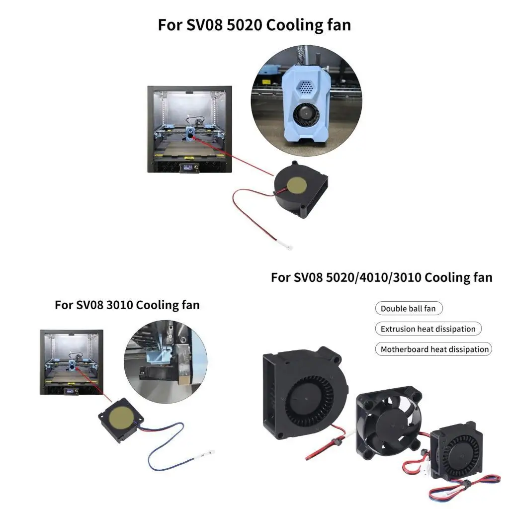 

652F DC24V 4010 3010 5020 Вентилятор SV08 Эффективный -принтер охлаждающий вентилятор охлаждения