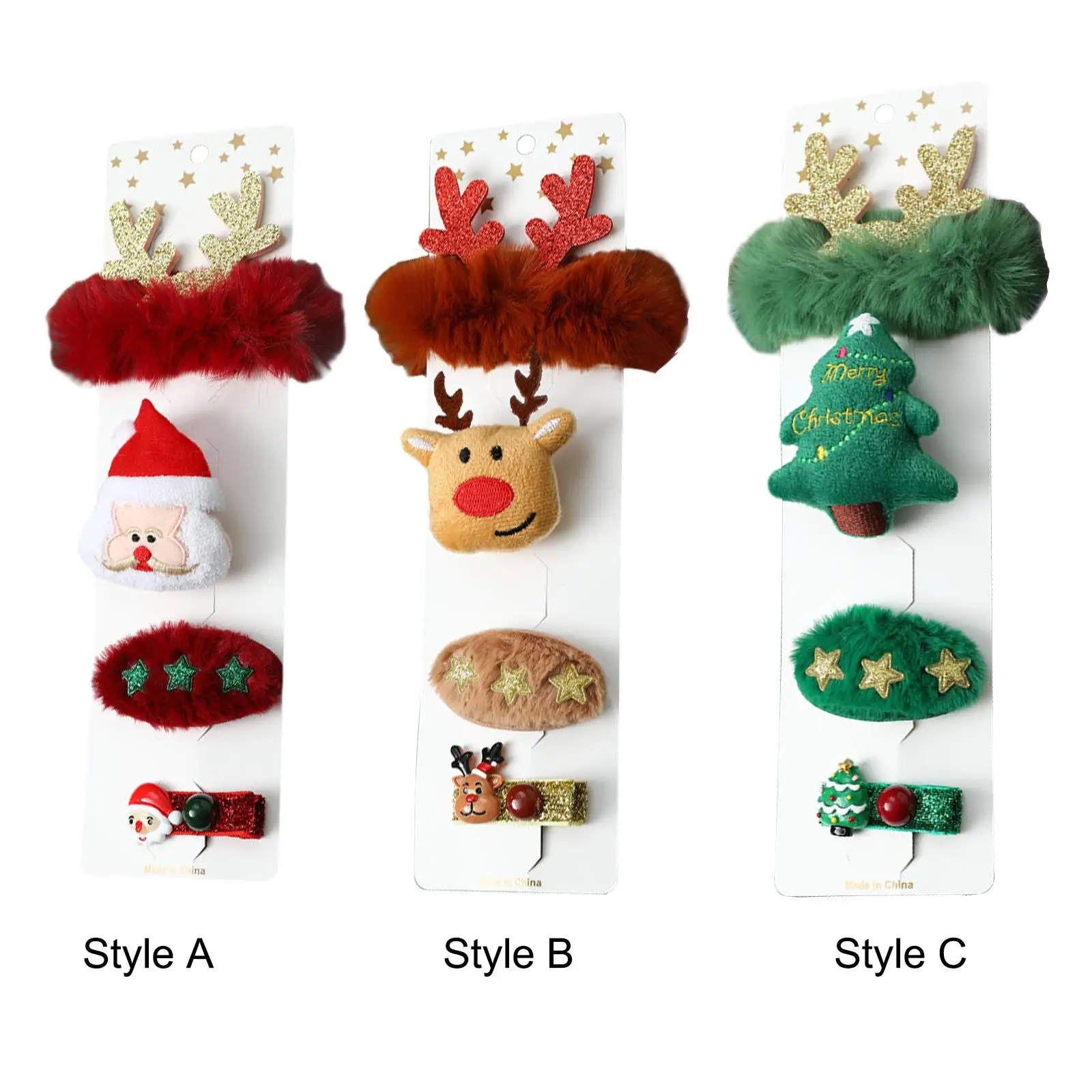 Christmas Hair Accessories Christmas Hair Clips Set Fashion Xmas Headwear for Festival Daily Birthday New Year Kids Girs Adults