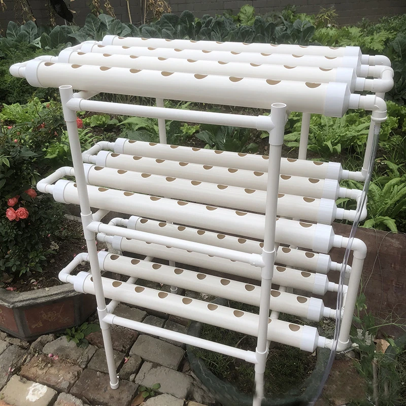 DIY Home Garden Balcony Vegetable Planter Agricultural Greenhouse Indoor Vertical PVC Pipe NFT Hydroponic Grow System