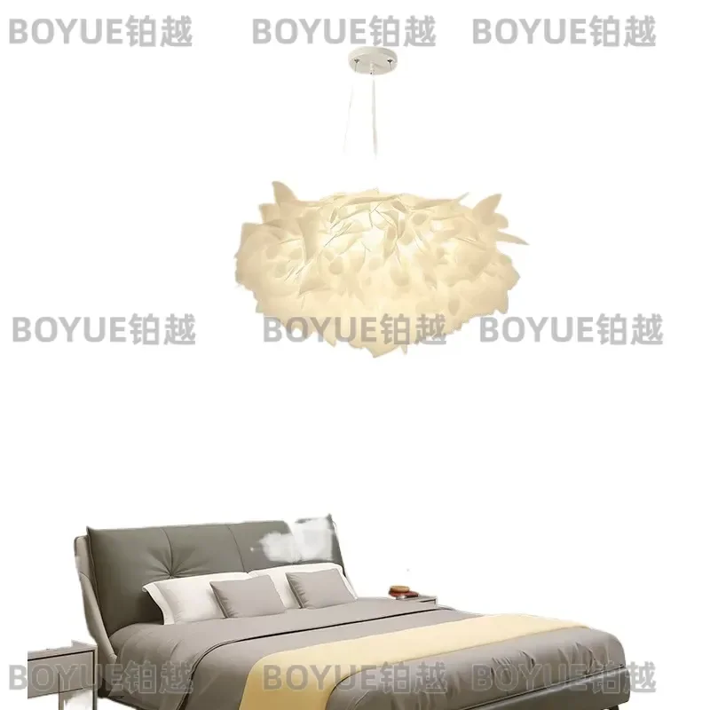 for Full Spectrum Ceiling Light Modern Simple Nordic Petal Design Warm Romantic Bedroom Lamp New
