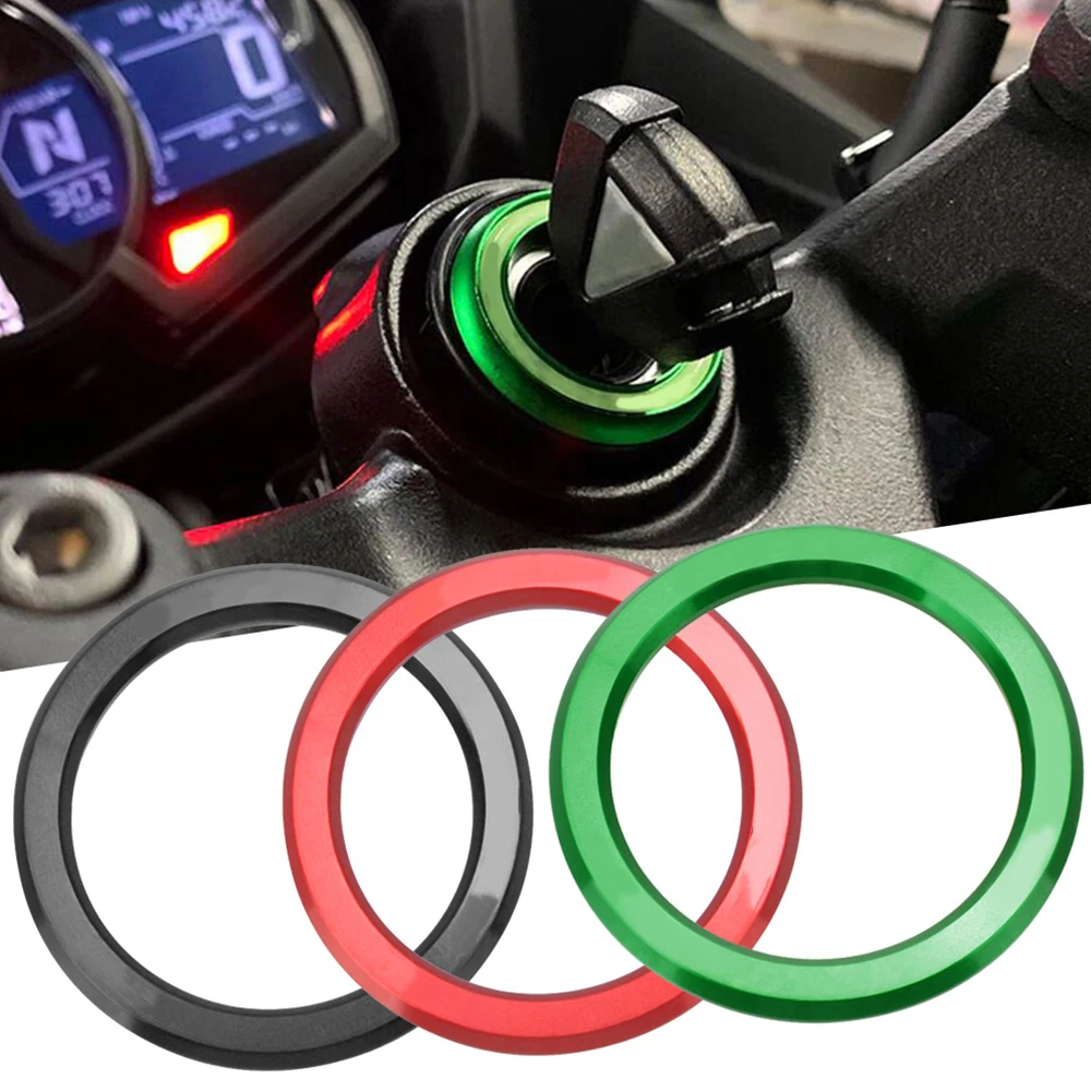 For KAWASAKI ZZR 600 1200 1400 250 ZZR600 ZZR1200 ZZR250 ZX1400 W800 Motorcycle CNC Ignition Switch Cover KeyRing Ring Key Cover