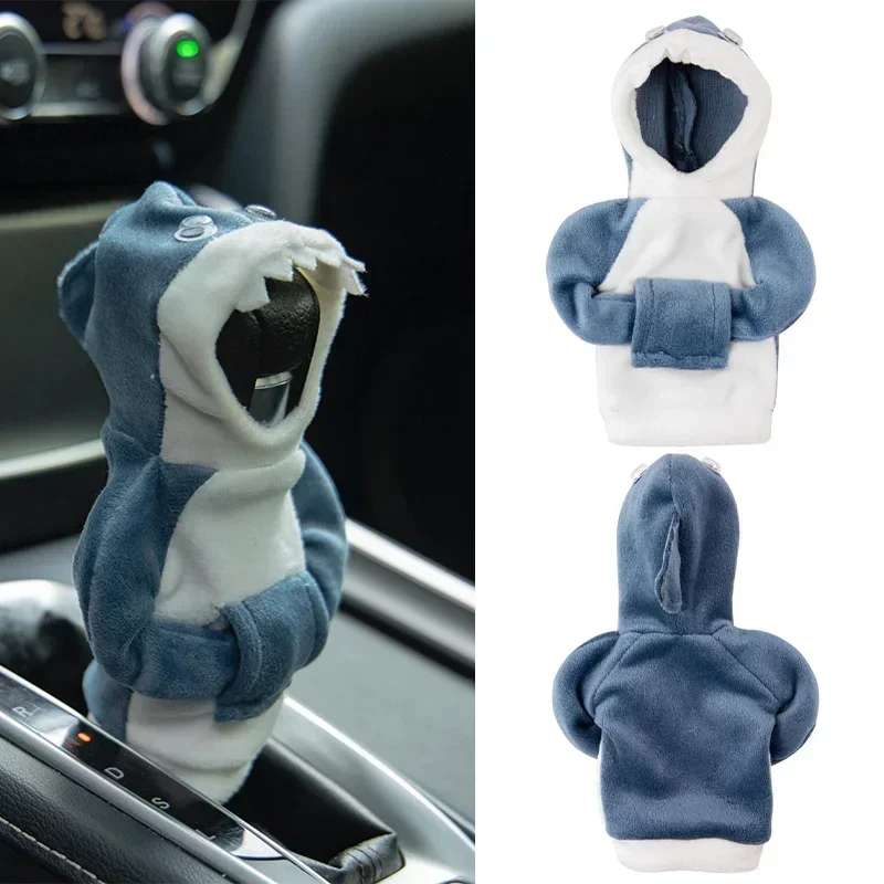 Sudadera con capucha para coche, cubierta de palanca de cambios, Sudadera con capucha de cambio de marchas a la moda, cubierta de perilla de palanca de cambios de coche, sudadera con mango Manual, sudadera con capucha de rana y tiburón