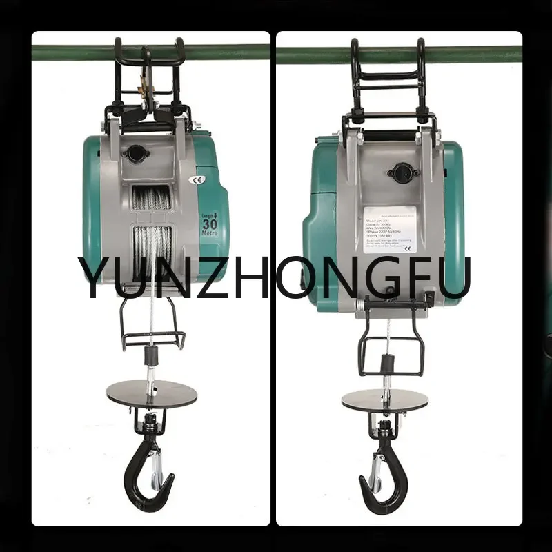 500KG 360KG hoist New upgraded double-hole small King Kong electric hoist hanging wire rope portable lift 220v crane