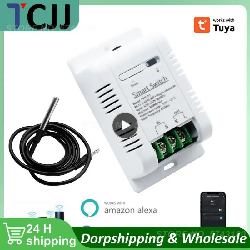 Tuya-Joli de température WiFi, 16A, 3000W, surveillance de la consommation d'énergie, thermostat intelligent, fonctionne avec Alexa Home