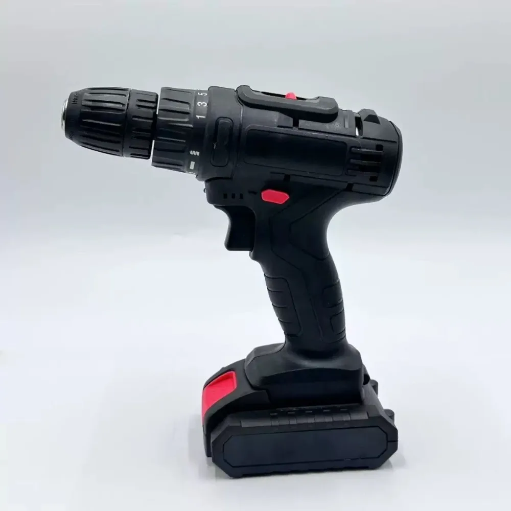 Cordless Electric Drill Set 21V Li-Ion Power Screwdriver 2 Speed with 2 Batteries Drill Bits Kit Tool