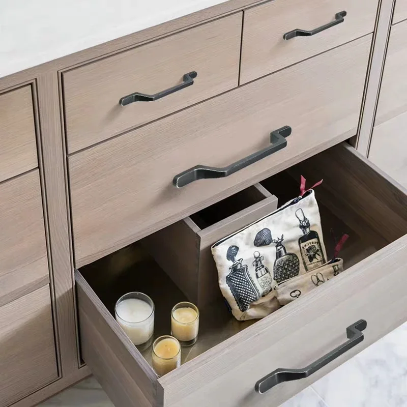 

YM Kitchen Cabinet Storage Handle Black Gold Dressers Drawer Pulls and Knobs Furniture Wardrobe Cupboard Door Handles Hardware