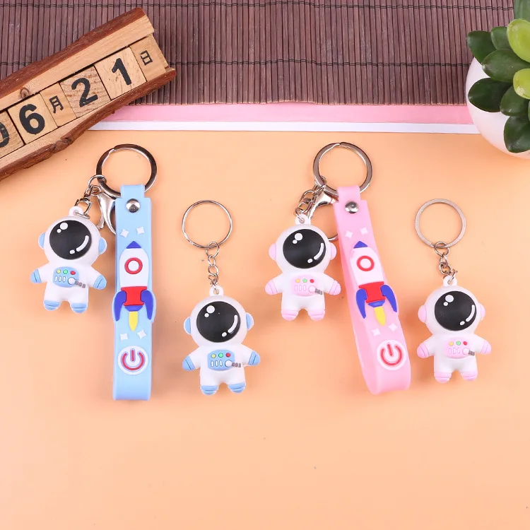 

Cute Cartoon 3D PVC Keychain Astronaut Fruit Animal Anime Figurine Kawaii Pendant Gift for Couple Children