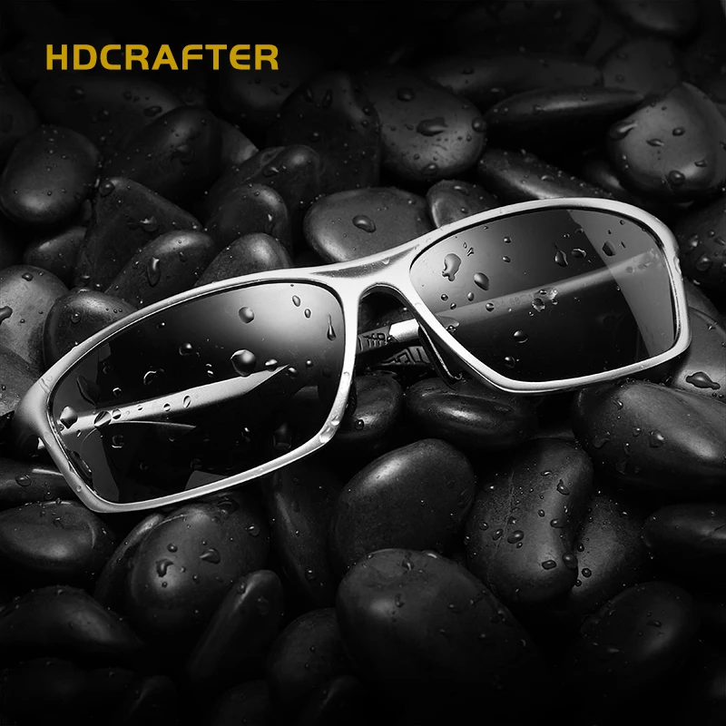 HDCRAFTER Aluminum Magnesium Men\'s Sunglasses Polarized Driving Sun Glasses Mens oculos Male Eyewear Accessories