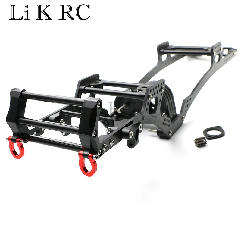 

Carbon Fiber LCG Chassis Kit Frame Rail Skid Plate Gearbox Bumper Set for Axial SCX10 1/10 RC Crawler Car DIY Upgrade Parts