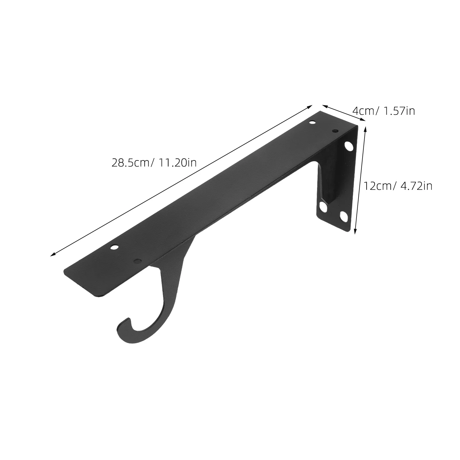 1 زوج الثقيلة خزانة قضيب قوس الثلاثي الجرف دعم هوك الحائط رف معلق حامل الرف للمطبخ #6