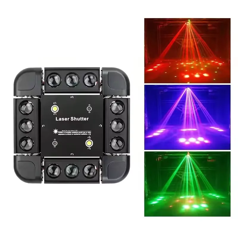 Imagem -06 - Tempestade Moving Head Effect Light Beam Laser Strobe 3in1dj Ktv Stage Light Rgbw Beam Stage Effect Lighting Event Show 150w