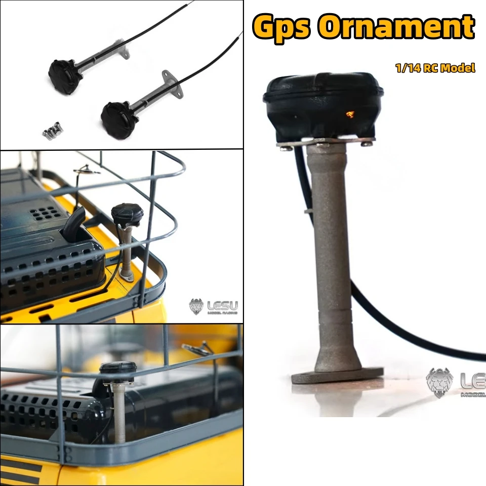3v-gps-ornament-metal-decorative-light-g-6259-for-1-14-rc-tamiya-lesu-excavator-driving-machine-remote-control-toys-truck-parts