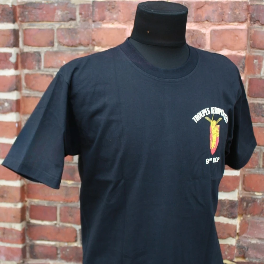 

9ème RCP - 9ème Régiment De Chasseur Parachutiste Parachute Regiment T-Shirt Short Sleeve Casual 100% Cotton Shirt