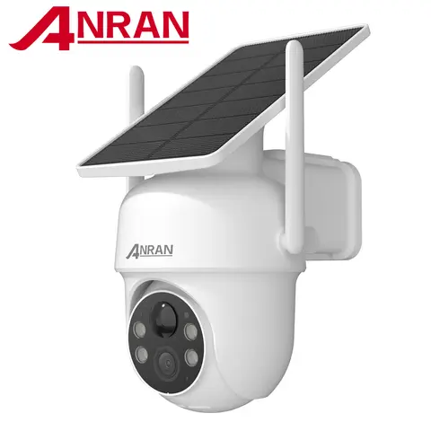 ANRAN Solar Camera 1/2pcs 3/5MP Outdoor 2.4G Wifi Security Camera Battery Cameras Home Surveillance Protection PIR Human Detect