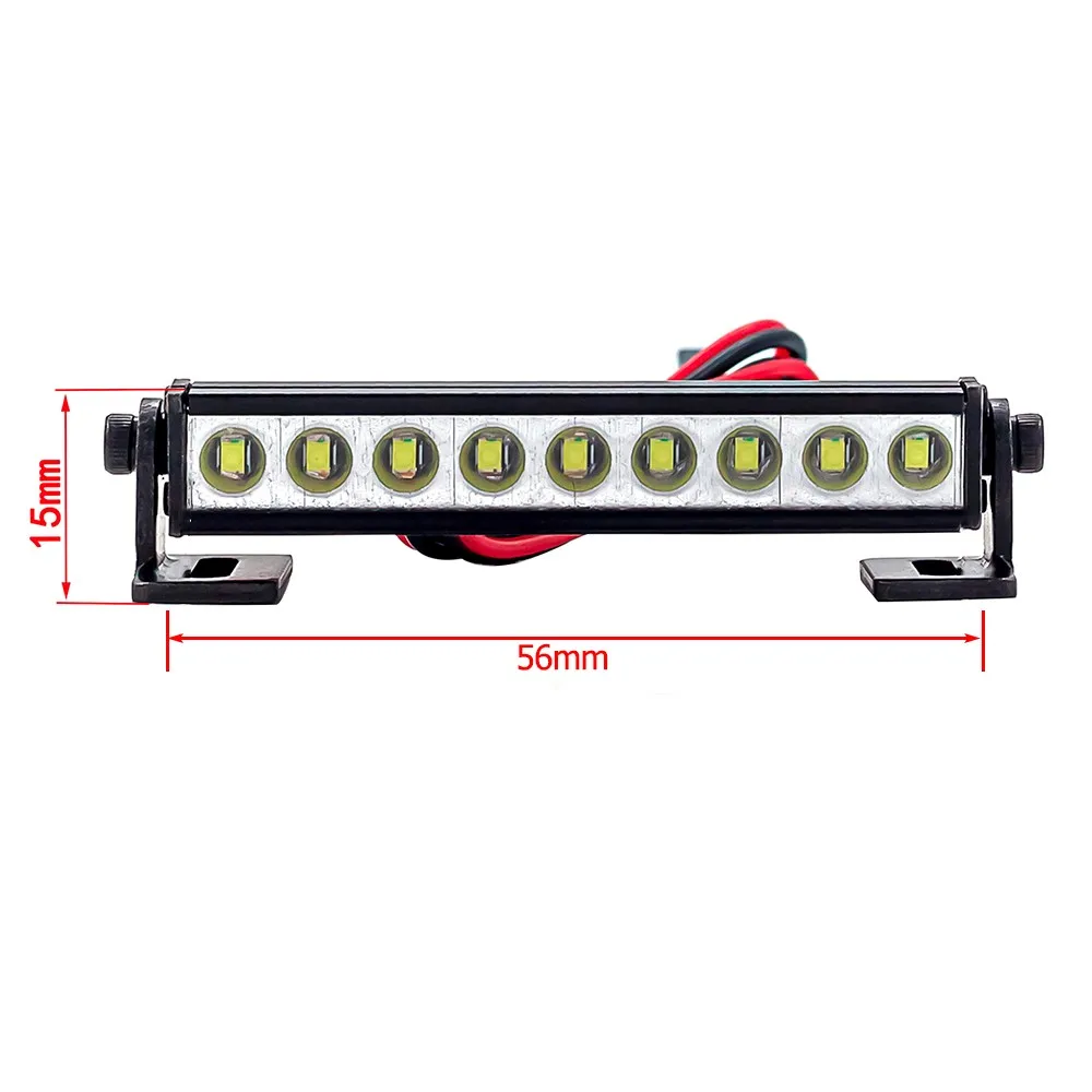 Rc Car Roof Lamp 9/18/25 Led Light Bar For 1/10 Rc Crawler Trx4 Axial Scx10 90046 Scx24 Wrangler D90 Rubicon Body