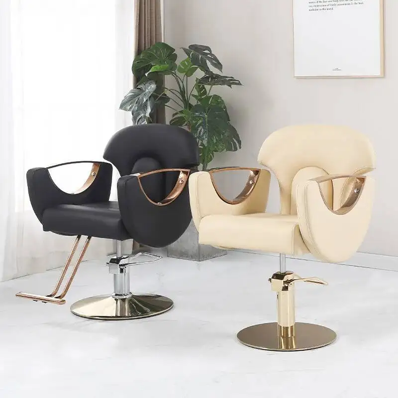 

Makeup Stool Metal Barber Manicure Chairs Ergonomic Rolling Chair Comfortable Esthetician Sillas De Barberia Luxury Furniture