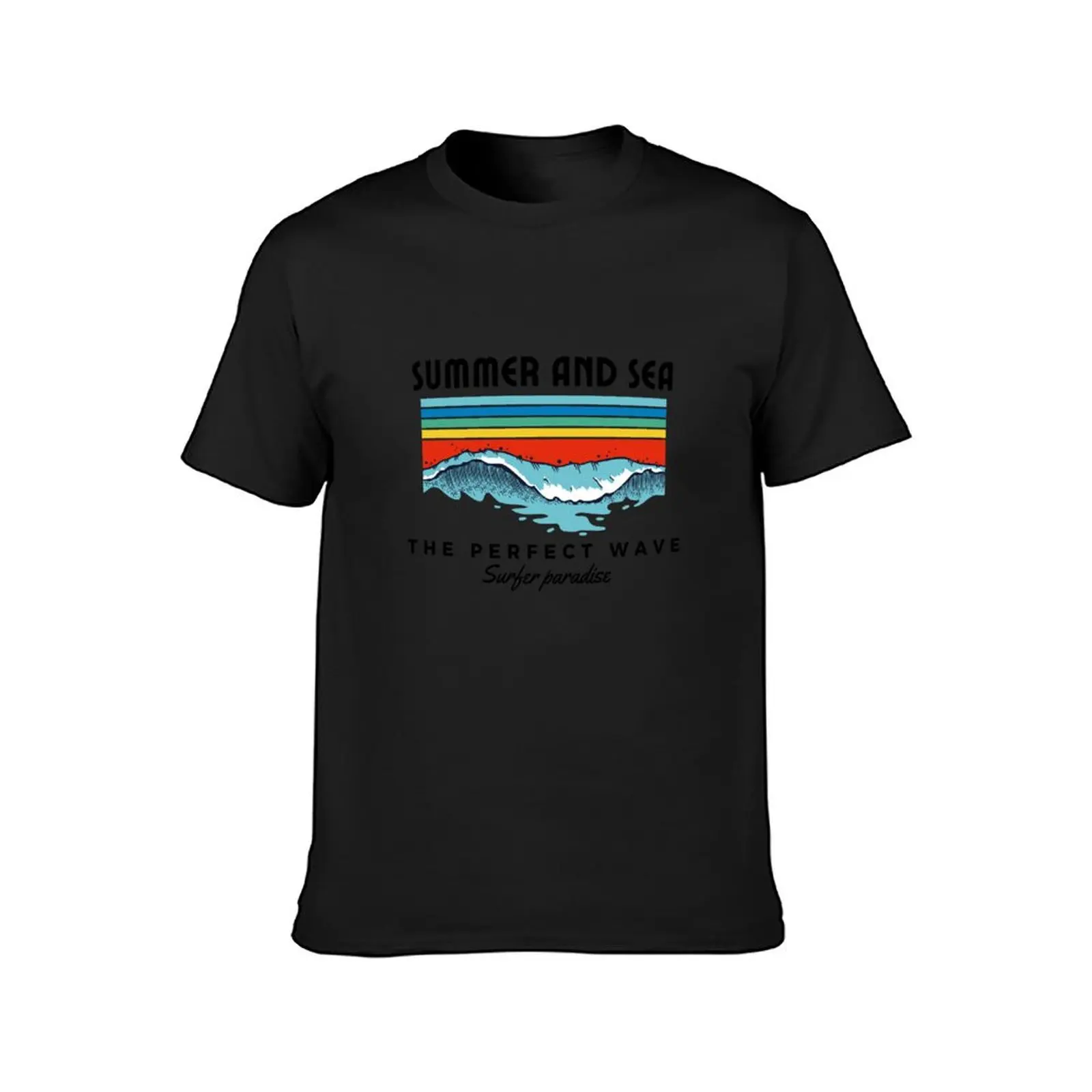 summer and sea in Surfer paradise T-shirt customs aesthetic clothes summer top boys whites T-shirts for men cotton