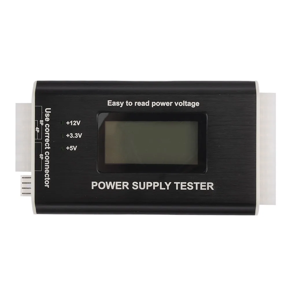 Digital LCD Display PC Computer 20/24 Pin Power Supply Tester Check Quick Bank Supply Power Measuring Diagnostic Tester Tool