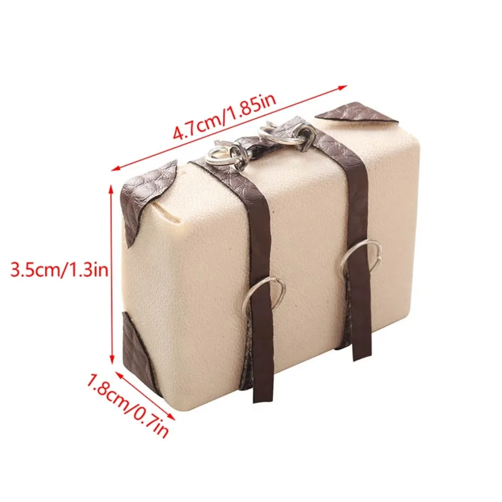 Dollhouse Furniture Doll Leather Luggage Miniature Suitcase Model Dollhouse Mini Suitcase Leather Portable